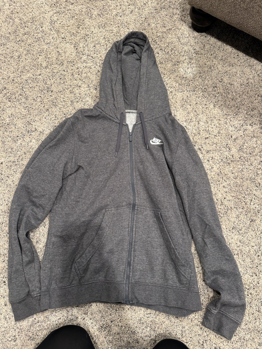 Nike Dark Gray Full-Zip Hooded Sweatshirt